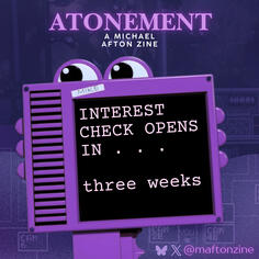 Atonement | Interest Check Announcement Atonement | Interest Check Announcement